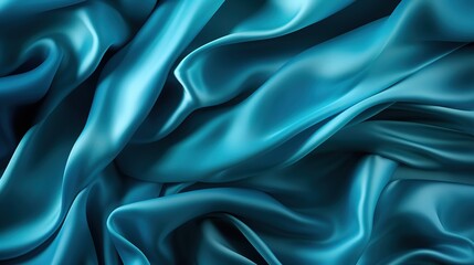 Obraz premium blue silky satin fabric weave textile texture wallpaper background. soft and smooth