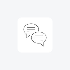 Comments grey thin line icon , vector, pixel perfect, illustrator file