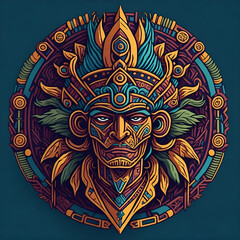 colorful tribal art and folklore illustration 