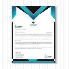 Modern Business Letterhead Design Template 