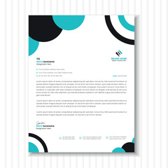 Modern Business Letterhead Design Template 