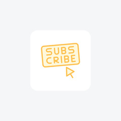 Subscribe color outline icon , vector, pixel perfect, illustrator file
