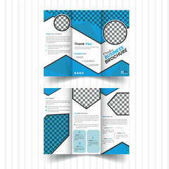 Modern Vector Colorful Business Trifold Brochure Design Template 