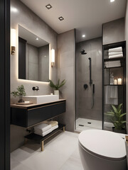 Contemporary Small Bathroom Design with Modern Furnishings