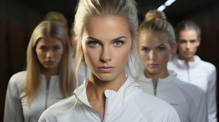 Obraz premium training before the athletics tournament