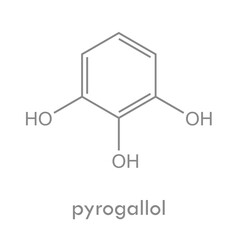 Pyrogallol structure. Used in dyeing