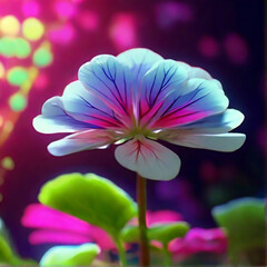 beautiful and colourful geranium flower ai generated
