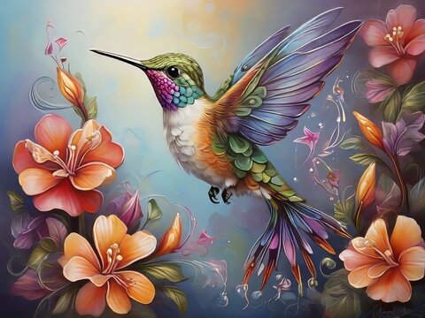 Un colibrí con un toque mágico
