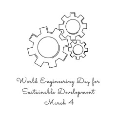 Obraz premium World Engineering Day for Sustainable Development in one line excellent for celebrating World Engineering Day for Sustainable Development.