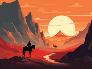 cowboy in the desert
