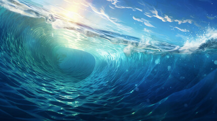 Underwater perspective of waves