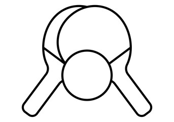 Icono negro de raqueta con pelota.