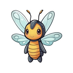 Glowing Firefly Magic Sticker: Enchanting Firefly Illuminating the Night, a Captivating Addition to Personalize Your Devices, Journals, and Bring a Touch of Mystical Sparkle, generative ai