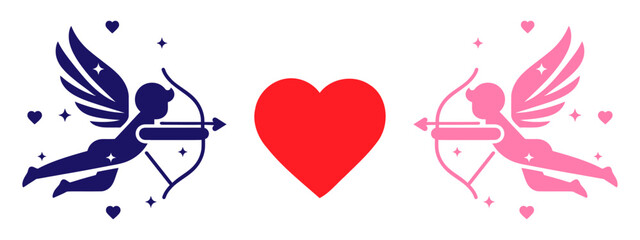 two angle kids joining heart