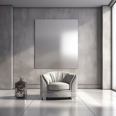 modern living room with fireplace silver gray mockup