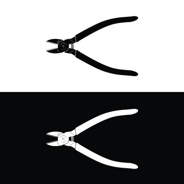 black and white pliers tool clip art preview