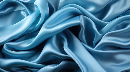 Satin Serenity: The Gentle Weave of Blue Silky Satin Forms a Textile Texture Wallpaper, Invoking a Sense of Opulent Calm