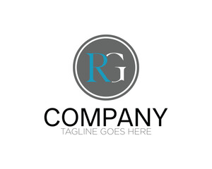 RG letter creative logo design