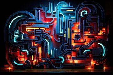  a computer generated image of a circuit board with neon lights in the shape of the letters e, f, f, f, f, f, f, f, f, f, f, f, f, f, f, f, f, f, f, f.
