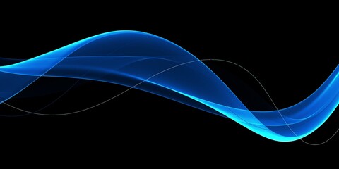 Abstract wave line technology background with blue light digital effect corporate concept