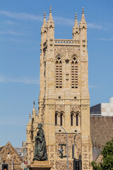 Fototapeta na wymiar Bell Tower of St Francis Xavier Cathedral in Adelaide, South Australia