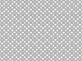 Silver Heart Seamless Pattern