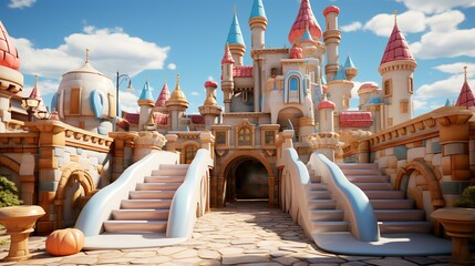 Colorful Slide on Outdoor Playground for Children - Playful Fun

