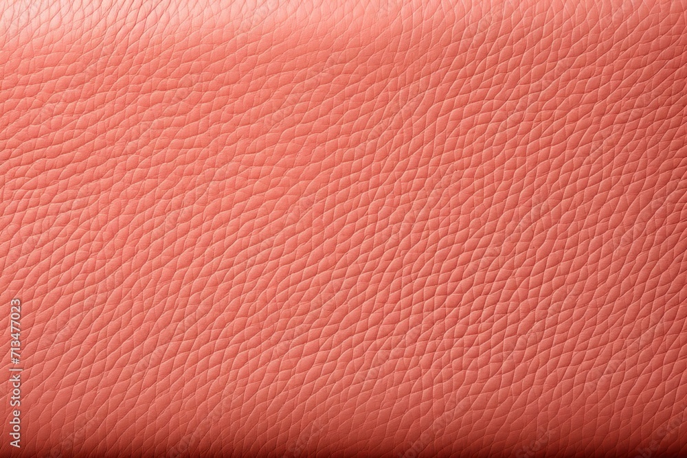 Poster a close up of a pink leather textured surface with a black stripe on the bottom of the image and a b
