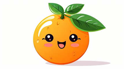 cartoon orange on a white background.