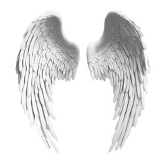 Angel wings isolated on transparent or white background ornament PNG Clipart - obrazy, fototapety, plakaty
