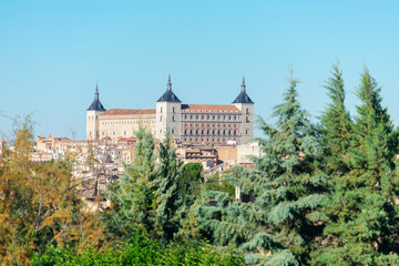 Fototapeta na wymiar Alcazar of Toledo. Toledo, the city of three cultures: Christian, Muslim and Jewish. Spain. Europe. 