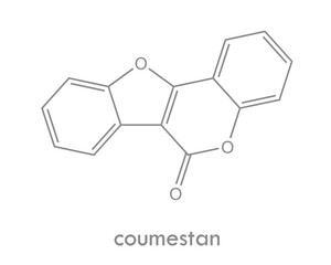 Coumestan structure. Central core of natural compounds called coumestans.