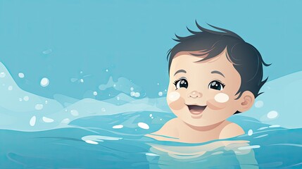 delightful illustrations of a baby enjoying bathtime