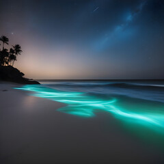 Fototapeta na wymiar tropical island at night