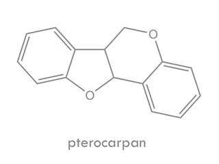 Pterocarpan structure. Molecule of isoflavonoid found in soybean and other plants.
