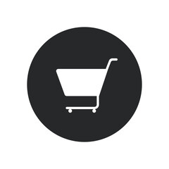 Shopping icon flat, web, vector, black