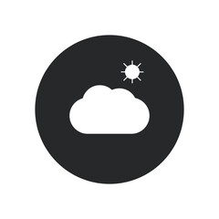 Cloudy weather icon flat, web, vector, black
