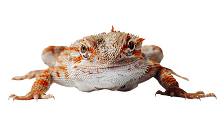 Close Up of Lizard on White Background - Powered by Adobe