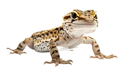 Close Up of a Frog on White Background - Detailed Macro Shot of Amphibian