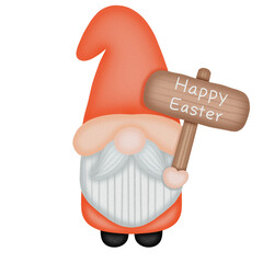 Cute gnome and carrot