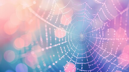 Obraz premium cute spider web sticker