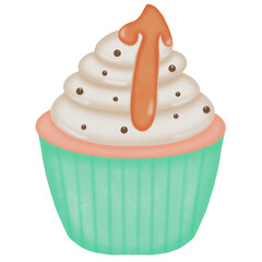 Cute gnome and carrot