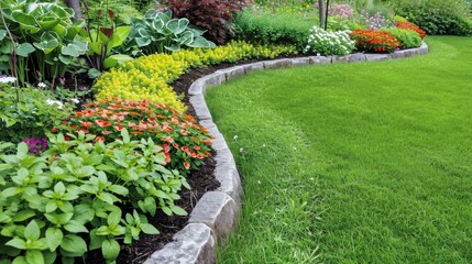 high quality photo of garden edging services