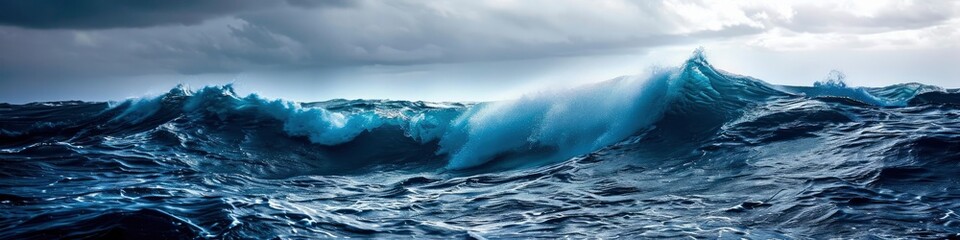 Les vagues sont des forces de la nature qui peuvent être dangereuses et imprévisibles - obrazy, fototapety, plakaty