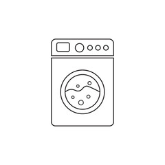 washing machine logo illustration design
icon editable stroke, sign, symbol outline line button isolated on white