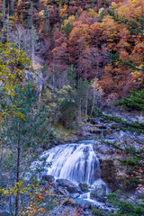 Arripas waterfall, Ordesa i Monte Perdido National Park, Province of Huesca, Aragon