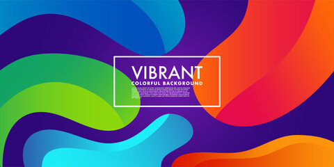 Abstract Vibrant Gradient background, fluid liquid design