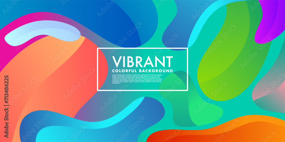 Wall mural Abstract Vibrant Gradient background, fluid liquid design