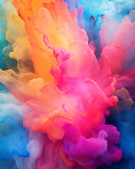 Obraz premium abstract watercolor background with stains colorful ink splash, paint, color, art, design, ink, grunge, vector, illustration, texture, colorful, pattern, pink, artistic, paper, mobile format 5:4
