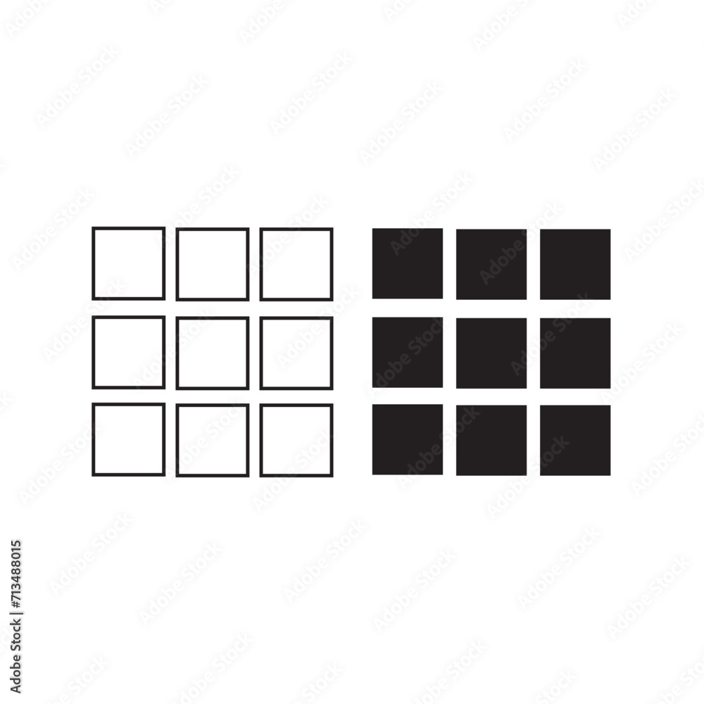 Fototapete menu icon. web menu. icon editable stroke, sign, symbol outline line button isolated on white